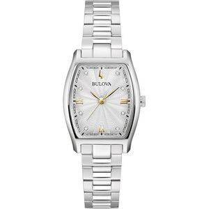 Bulova Tank Quartz Silver Dial Ladies Watch